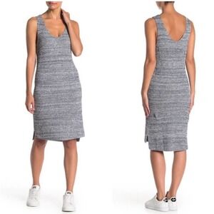 Gray Midi Sleeveless Sweater Dress Medium